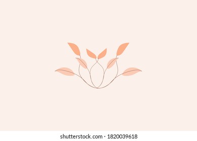 plant branch leaves  vector design illustration