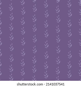 plant branches seamless pattern. Hand drawn linear and silhouette branches, leaves textures. Cute universal background.