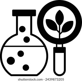 plant breedingvector outline design, Biochemistry symbol, Biological processes Sign, bioscience and engineering stock illustration, autotrophic organisms Concept