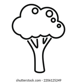 Plant brocoli icon outline vector. Vegetable cabbage. Sweet salad