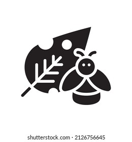 Plant Bug Vector Solid Icon Design illustration. Agriculture and Farming Symbol on White background EPS 10 File