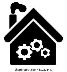 Plant Building vector icon. Flat black symbol. Pictogram is isolated on a white background. Designed for web and software interfaces.