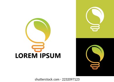 Vector de diseño de plantilla de logotipo creativo de la bombilla de planta