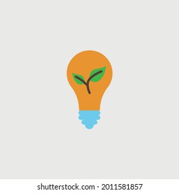 plant in bulb icon eco system nature energy