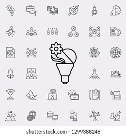 plant in a bulb icon. Startup icons universal set for web and mobile