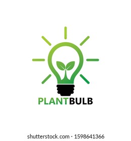 Plant Bulb Logo Template Design