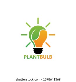 Plant Bulb Logo Template Design