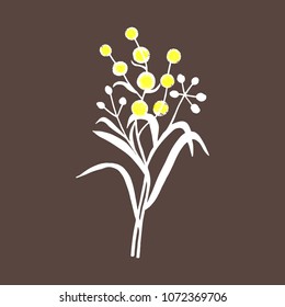 plant bur reed vector illustration eps10