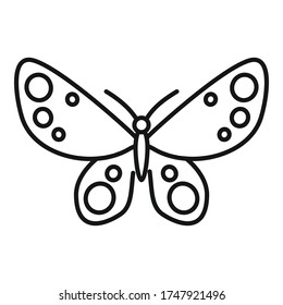 Icono de la planta de mariposa. Icono del vector de la mariposa de la planta de esquema para el diseño web aislado en fondo blanco