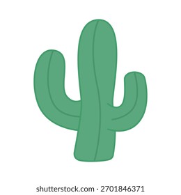 Elemento plano de dibujos animados de cactus de plantas