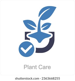 Plant Care and ecology icon concept