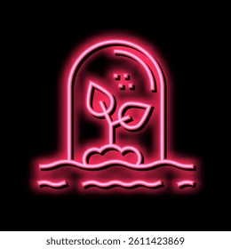 plant care greenhouse neon light sign vector. plant care greenhouse illustration