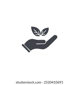 Plant care related vector glyph icon. Isolated on white background.