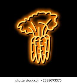 plant carrot neon light sign vector. plant carrot illustration