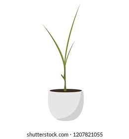 Plant cartoon vector. free space for text. symbol.