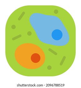 Plant Cell Flat Clipart Vector Illustration