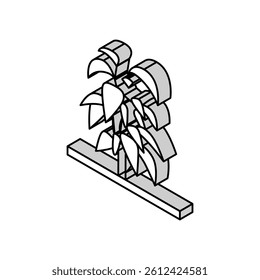 plant chili pepper isometric icon vector. plant chili pepper sign. isolated symbol illustration