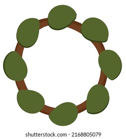 Plant circle shape vector illustration isolated on white background.