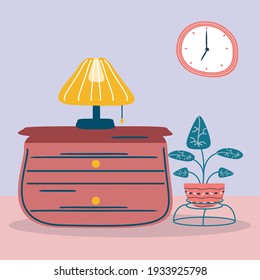 plant clock lamp furniture home