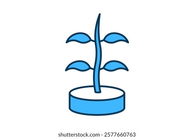 Plant with coin vector icon. Icon related to plant and business. suitable for web site, app, user interfaces, printable etc. flat line icon style. simple vector design editable