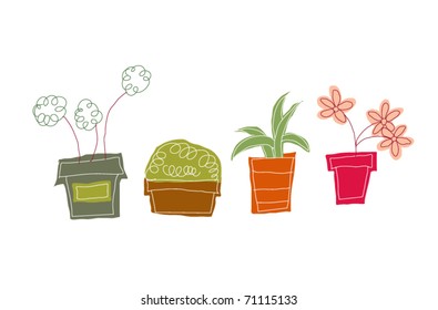 Plant collection indoor - Agave - vector