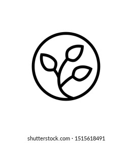 Plant color icon vector, Plant illustration symbol