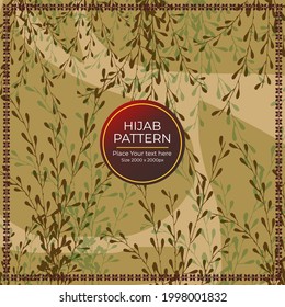 Plant colorfull pattern vector illustration design for hijab, cover book, background