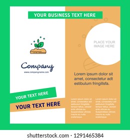 Plant Company Brochure Template. Vector Busienss Template