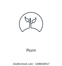 Plant concept line icon. Linear Plant concept outline symbol design. This simple element illustration can be used for web and mobile UI/UX.