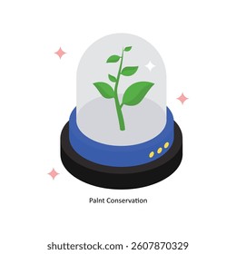 Plant Conservation Concept isometric Style Illustrations. Eps 10 File