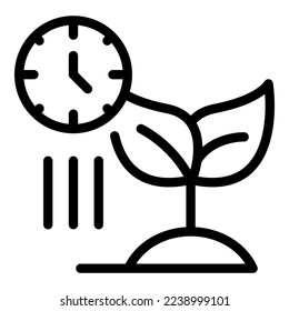 Symbol für Pflanzenkontrolle, Umrissvektor. Bauer klug. Sensortablette