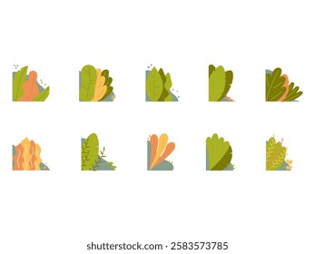 Plant Corner Decoration Element Set