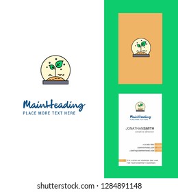 Plant  Creative Logo and business card. vertical Design Vector