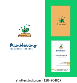 Plant Creative Logo and business card. vertical Design Vector