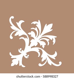 plant cutting element for decor.  Laser cutting template for greeting cards, envelopes, decorations.