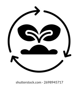 Elemento De Icono De Ciclo De Planta Para Diseño Y Vector