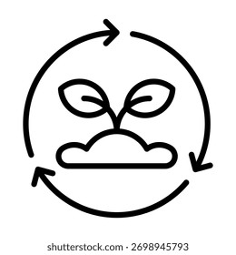 Elemento De Icono De Ciclo De Planta Para Diseño Y Vector