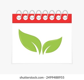 Icono del día de la planta. Icono de calendario. Estilo plano. Icono de Vector.