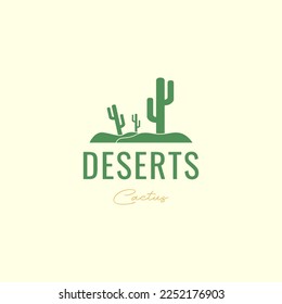 plant desert cactus saguaro isolated logo design vector icon illustration template