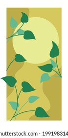 plant design with abstract background, suitable for room decoration