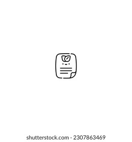 plant document icon with black color