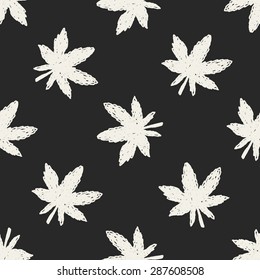 plant doodle seamless pattern background
