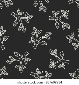 plant doodle seamless pattern background