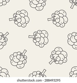 plant doodle seamless pattern background