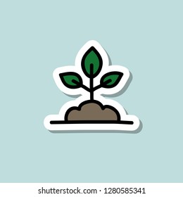 plant doodle sticker icon