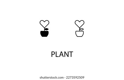 Plant double icon design stock illustration