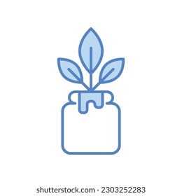 Plant Dyed icon vector stock illustration.