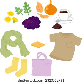 Plant dyeing materials and dyed cloth products