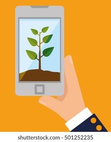 plant eco growth concept business technology