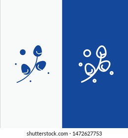 Plant, Egg, Easter, Holiday Line and Glyph Solid icon Blue banner Line and Glyph Solid icon Blue banner